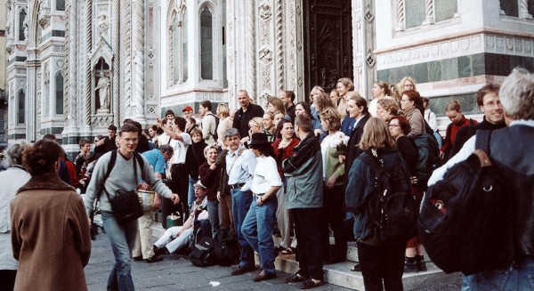 Vor der Dom in Florenz